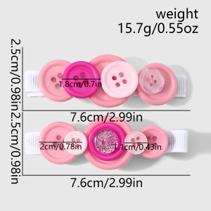 Eenvoudige Serie Dagelijkse Gemengde Kleuren Ronde Legering Haarclips h5 Afbeelding2