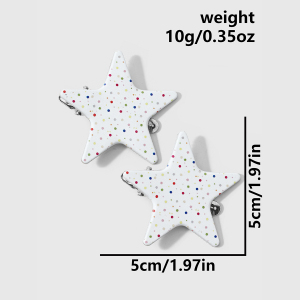 Simple Series Dagelijkse Polka Dots Sterren Legering Haarclips h5 Afbeelding2