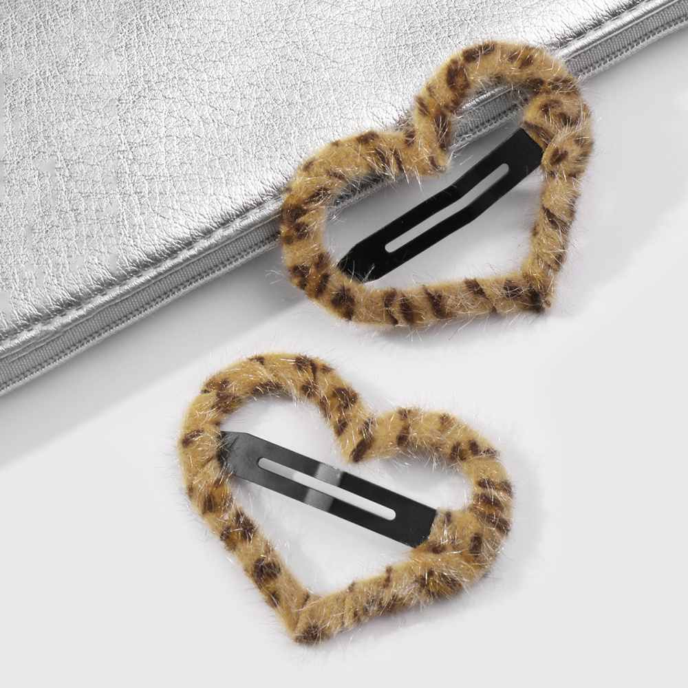 Fermagli Per Capelli In Ferro Simple Series Retro Heart Leopard Print Star Immagine3