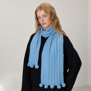 Simple Serisi Tatlı Karışık Renkli Yün Polyester Karışımı Kışlık Şallar h5 Resim4