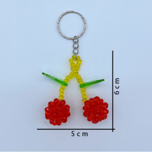 Simple Series Daily Beads Mixed Color Cherry Alloy Keychain h5 Picture8