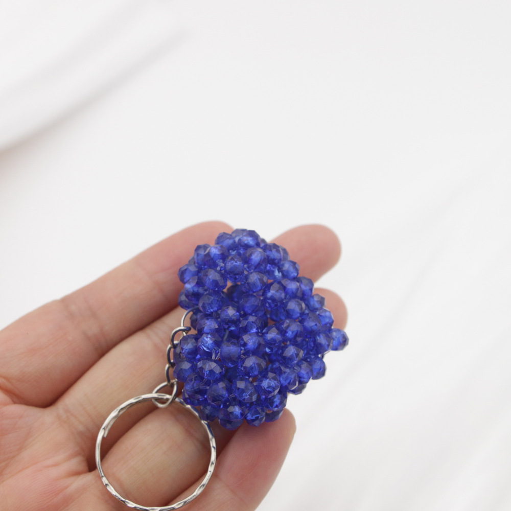 Simple Series Sweet Heart Solid Color Beads Alloy Keychain h5Picture7