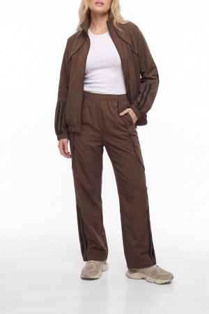 Lässige, Gestreifte, Gerade Geschnittene Hose Aus Polyesterfaser (Polyester) h5 Bild4
