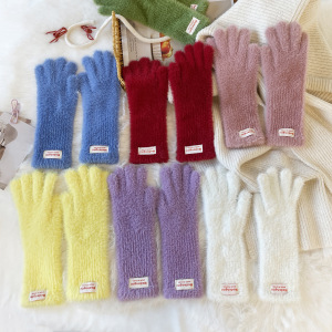 Simple Series Daily Solid Color Polyester Gloves h5 Picture2