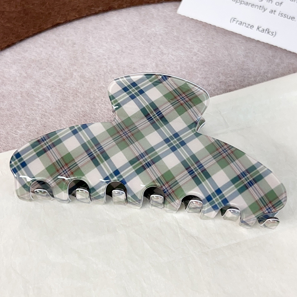 Eenvoudige Serie Casual Geruite Pvc Haarklemmen In Gemengde Kleuren