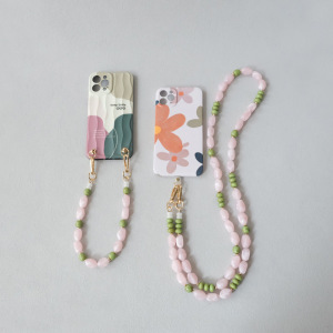 Simple Series Daily Irregular Shape Beads Mixed Color Gradient Color Acrylic Phone Chain h5 Picture7