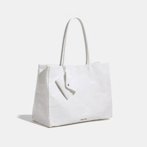 Minimalist Style None Letter Solid Color Pu Women's Square Tote Bags h5 Picture3
