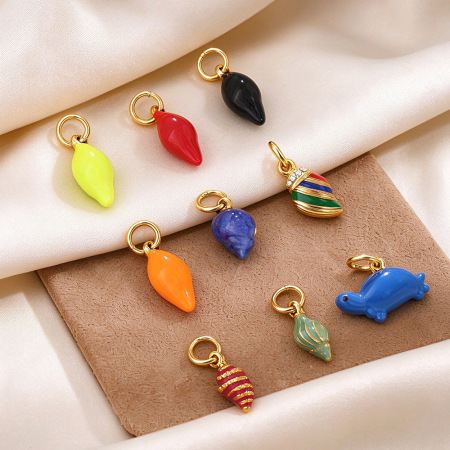 Ciondoli A Forma Di Pesce In Stile Oceanico, Impermeabili E Color Oro, Della Serie Simple, Per Il Fai Da Te Quotidiano. 2