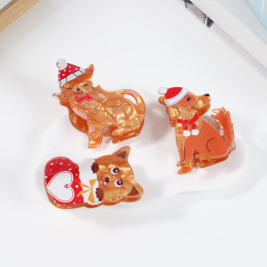 Simple Series Lindo Animal Dibujos Animados Navidad Dachshund Pvc Pelo Garras h5 Imagen4