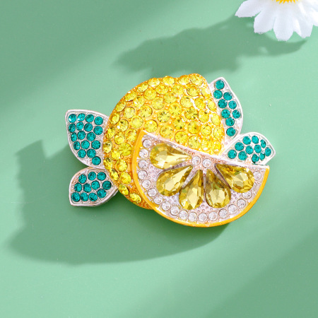 Luxuriöse Serie Lässige Frucht-Legierungs-Strass-Broschen 2