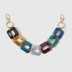 One multi-colored square buckle bag charm