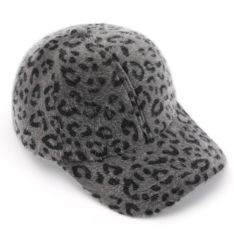 Cappellino Da Baseball Da Donna Casual Con Stampa Leopardata Immagine3