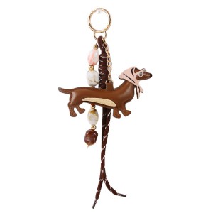 Simple Series Casual Animal Twist Beads Mixed Color Gradient Color Dachshund Pu Bag Charms h5 Picture5