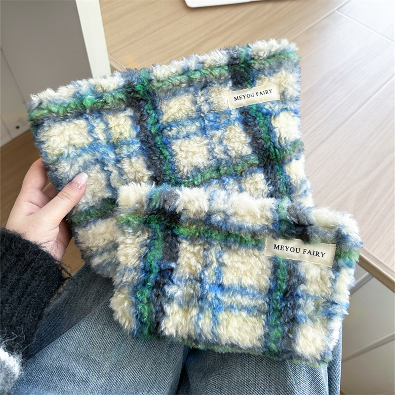 Einfache Serie, Lässige Streifen, Karos, Gemischte Farben, Farbverlauf, Flanell-Kosmetiktaschen Bild4