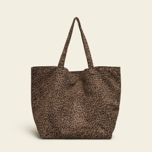 Casual Style Printed Leopard Print Canvas Women's Square Shoulder Bags h5 Picture2