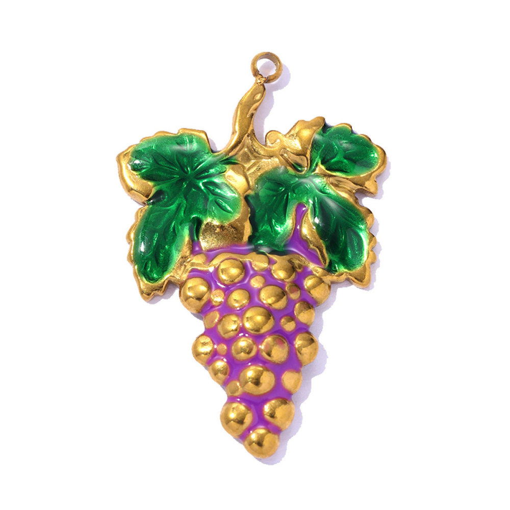Classic Series Diy Sweet Fruit Stainless Steel Waterproof Gold Color Women's Pendants h5Picture3