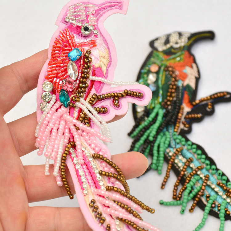Luxurious Series Retro Tassel Beads Mixed Color Woven Birds Seed Handmade Bead Brooches Picture3