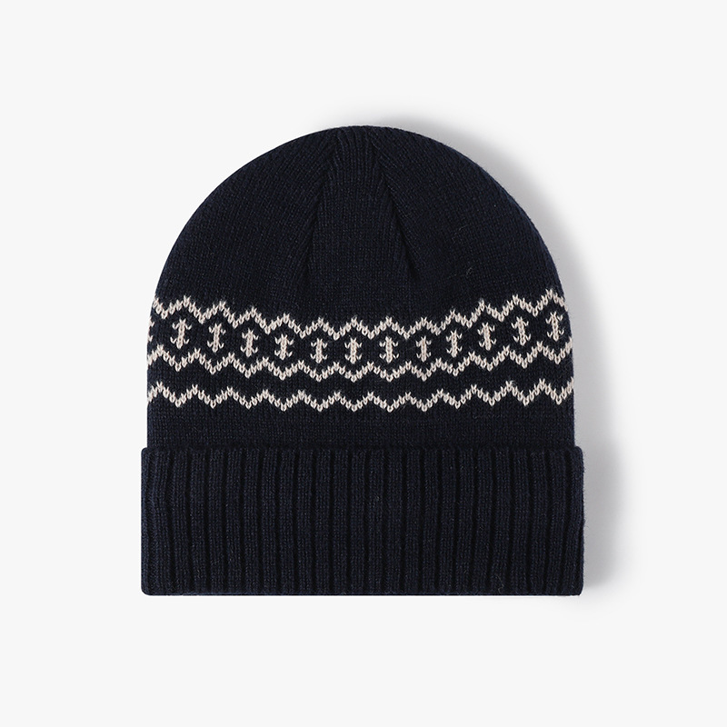 Gorro De Poliéster Con Estampado Geométrico Para Mujer 