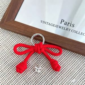 Simple Series Casual Bow Knot Mixed Color Polyester Keychain h5