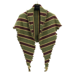 Simple Series Casual Stripe Mixed Color Wool Polyester Blend Shawls h5 Picture2