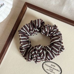 Simple Series Casual Stripe Polyester Scrunchies In Gemengde Kleuren h5 