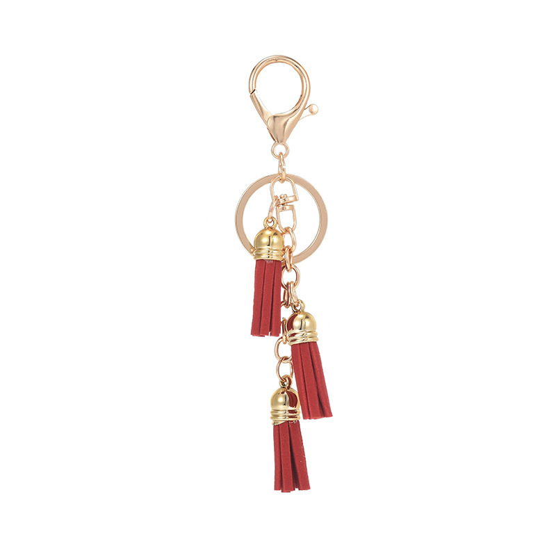 Simple Series Dagelijkse Sleutelhanger Met Kwastje In Effen Kleur Van Legering h5Afbeelding3