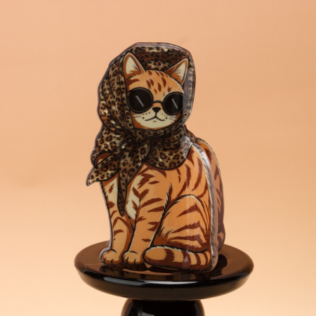 Einfache Serie, Niedliche Tierfigur Mit Leopardenmuster, Cartoon-Motiv, Gemischte Farben, Pvc-Haarkrallen.