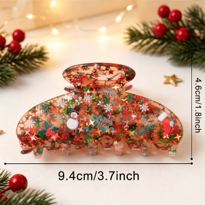 Simple Series Cute Letter Animal Cartoon Christmas Mixed Color Star Acrylic Hair Claws h5 
