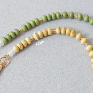 Etnische Serie Casual Effen Gekleurde Kralen Gemengde Kleuren Acryl Telefoonketting h5 Afbeelding3