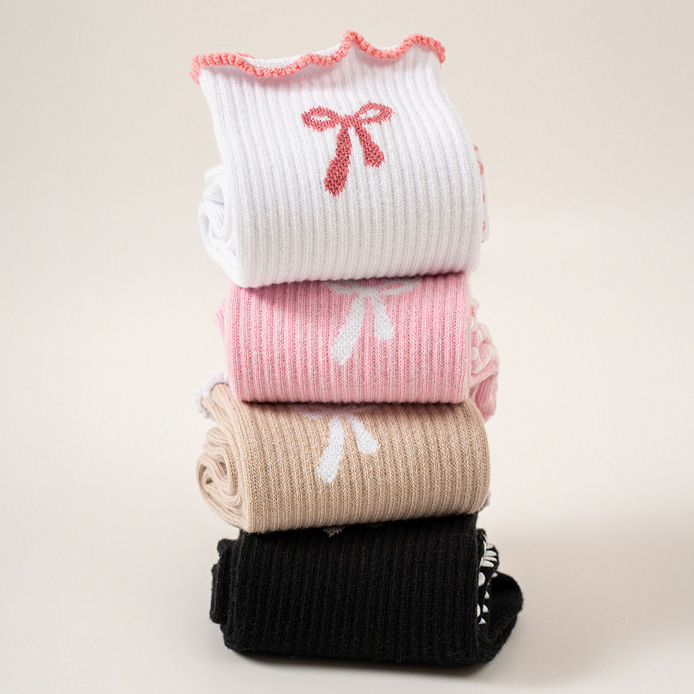 Women's High Bounce Sporty Solid Color Mid-Calf Socks h5Picture3