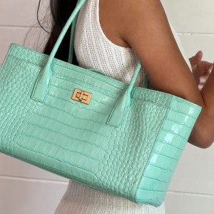 Parisian Chic Style Metal Hardware Solid Color Animal Print Pu Women's Square Handbags h5 Picture3