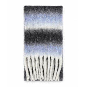 Simple Series Casual Stripe Tassel Mixed Color Wool Polyester Blend Winter Scarves h5