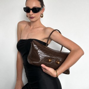 Casual Style Metal Hardware Solid Color Leopard Print Animal Print Pu Women's Square Handbags h5 Picture4