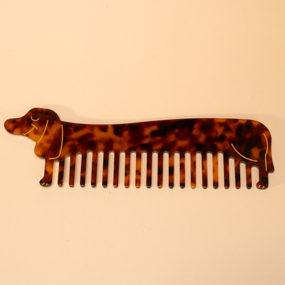 Basit Seri Sevimli Hayvan Çizgi Film Dachshund Asetik Asit Tarakları