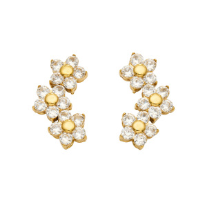 Simple Series Elegant Irregular Shape Stainless Steel Waterproof   Gold Color  Women's Stud Earrings h5 Picture5