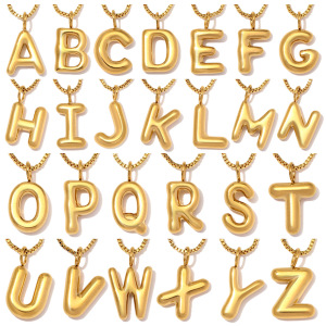 Simple Series Diy Letter Stainless Steel Waterproof Women's Pendants h5 Picture4