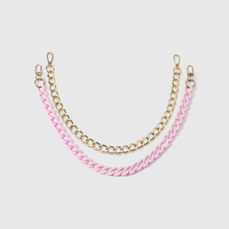 Simple Series Casual Solid Color Chain Alloy Bag Charms