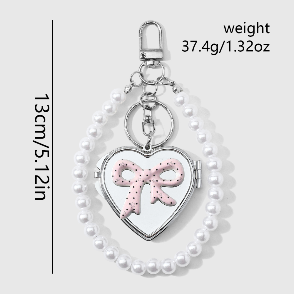 Simple Series Daily Heart Bow Knot Beads Alloy Bag Charms Picture2