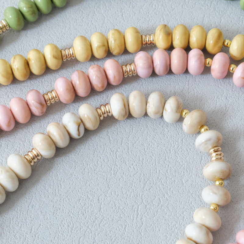Etnische Serie Casual Effen Gekleurde Kralen Gemengde Kleuren Acryl Telefoonketting h5Afbeelding7