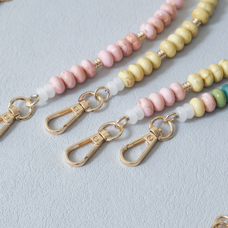 Etnische Serie Casual Effen Gekleurde Kralen Gemengde Kleuren Acryl Telefoonketting h5Afbeelding6
