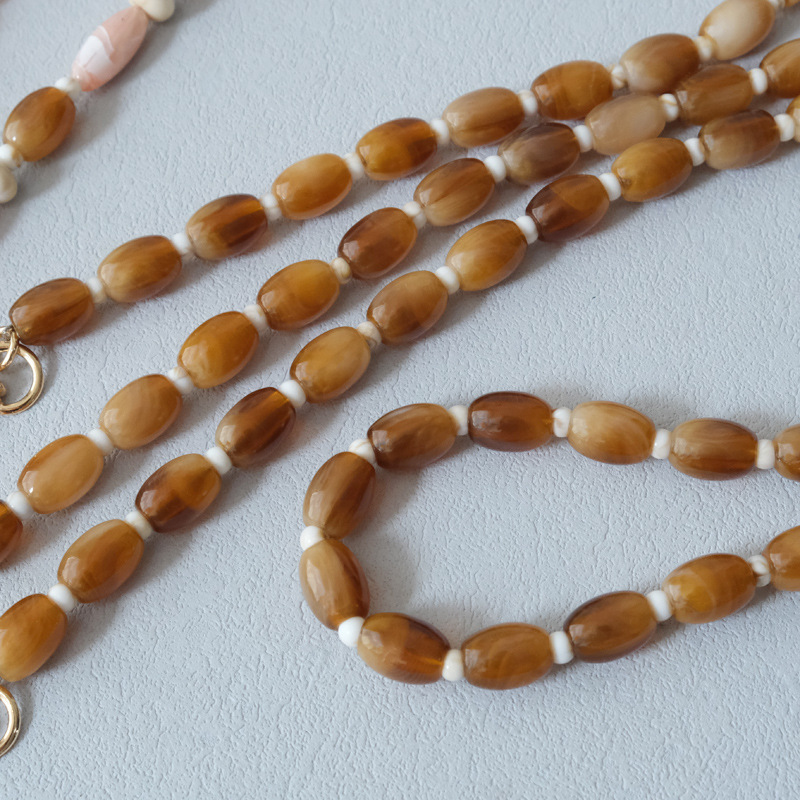 Simple Series Daily Solid Color Beads Gradient Color Acrylic Phone Chain h5Picture8