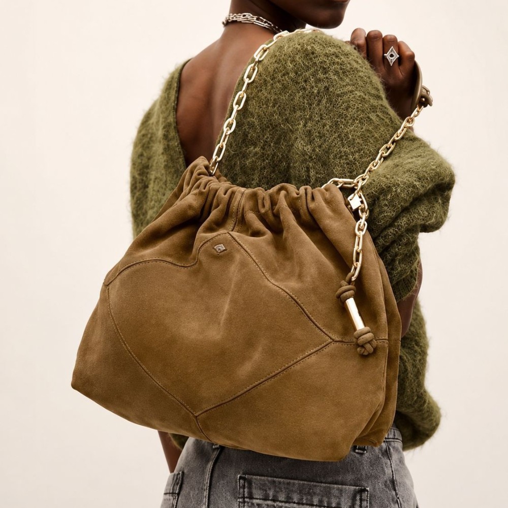 Casual Style Quilted Stitching Metal Hardware Solid Color Chain Suede Women's Square Shoulder Bags h5Picture4