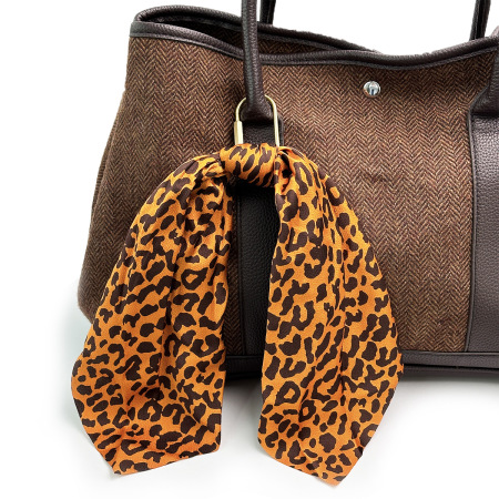 Simple Series Retro Leopar Desenli Karışık Renkli Hayvan Desenli Polyester Çanta Aksesuarları