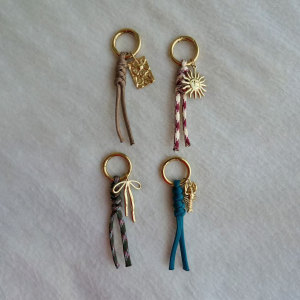 Simple Series Casual Animal Sun Bow Knot Twist Braided Rope Bag Charms h5 Picture2
