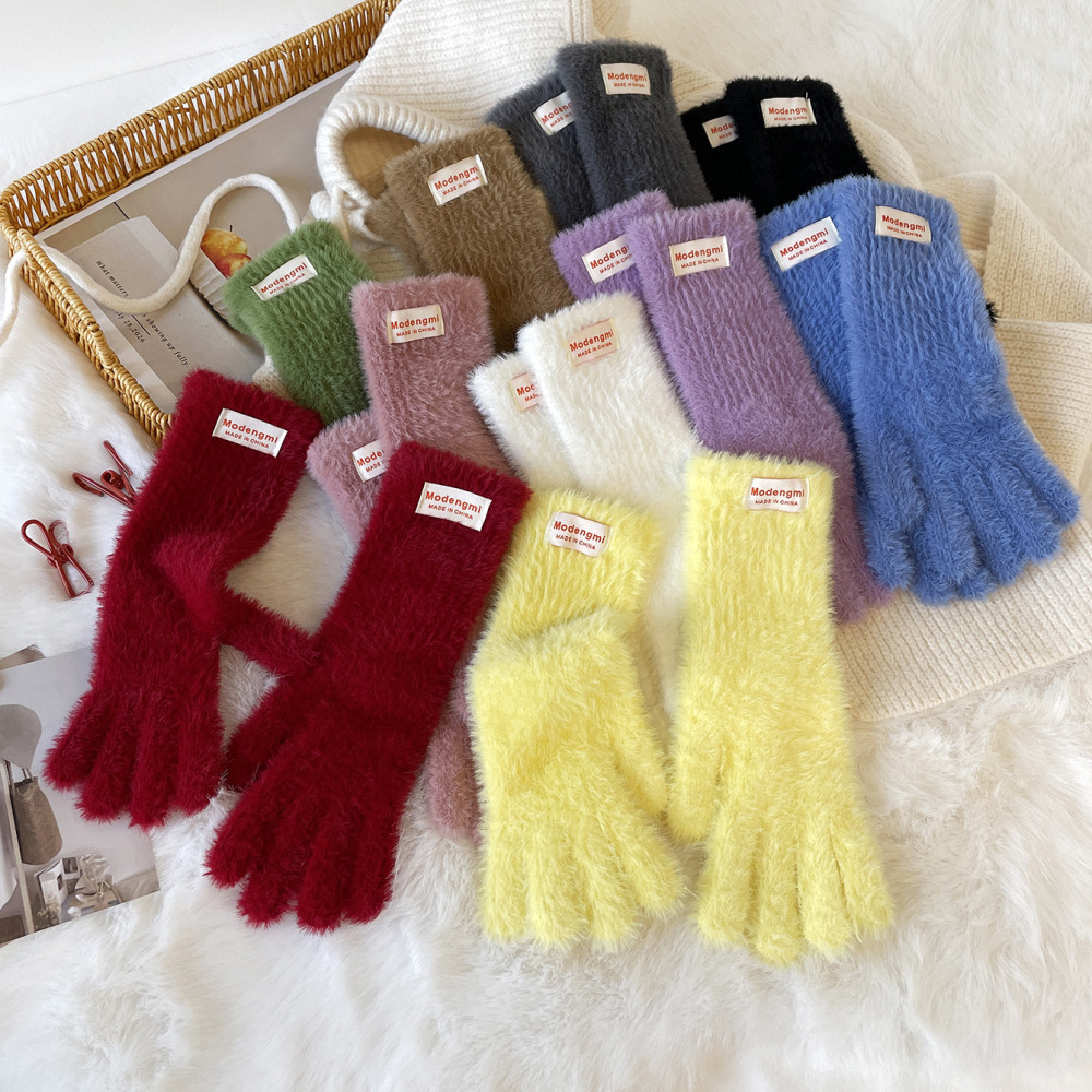 Simple Series Daily Solid Color Polyester Gloves h5Picture9