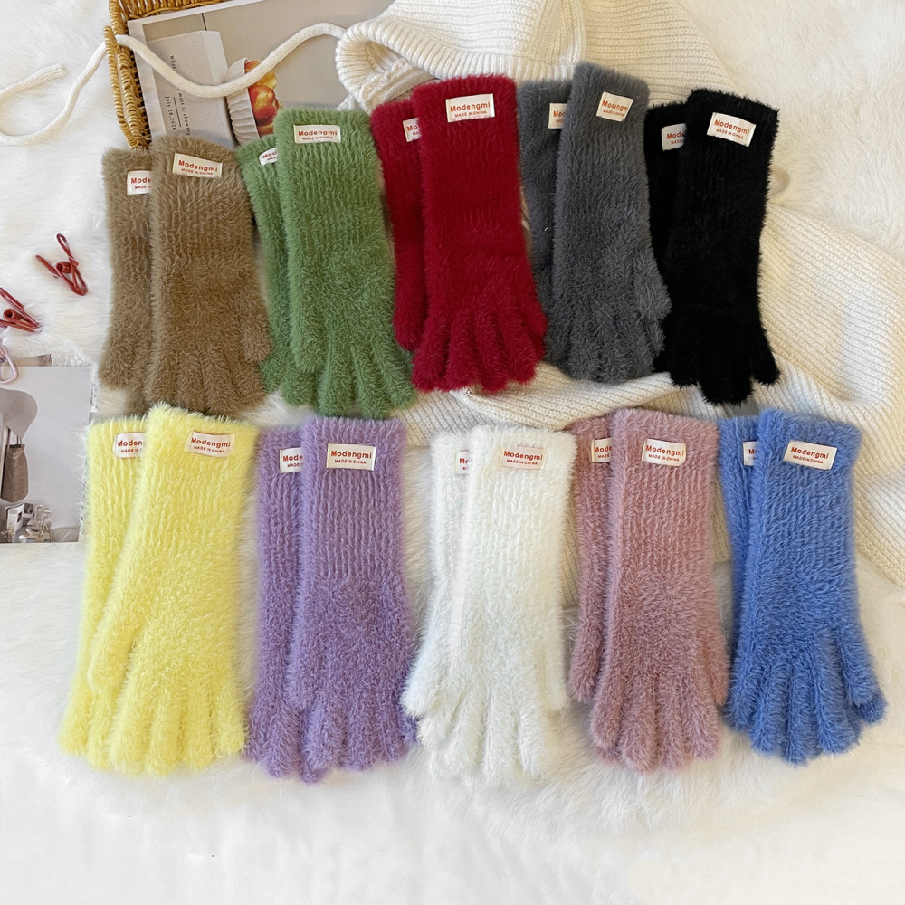 Simple Series Daily Solid Color Polyester Gloves h5Picture4