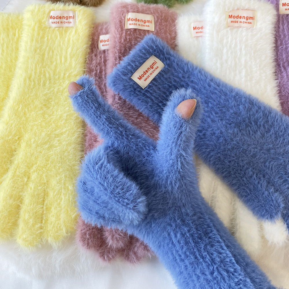 Simple Series Daily Solid Color Polyester Gloves h5Picture6