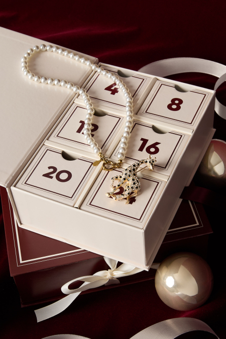 Weihnachts-Adventskalender Rechteckig Lässig Imitationsperle Weihnachten 2