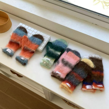 Eenvoudige Serie Casual Gestreepte Polyester Handschoenen In Gemengde Kleuren