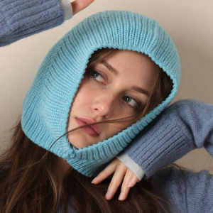 Simple Series Daily Effen Kleur Wol Polyester Mix Damesmuts Met Oorklappen h5 Afbeelding2